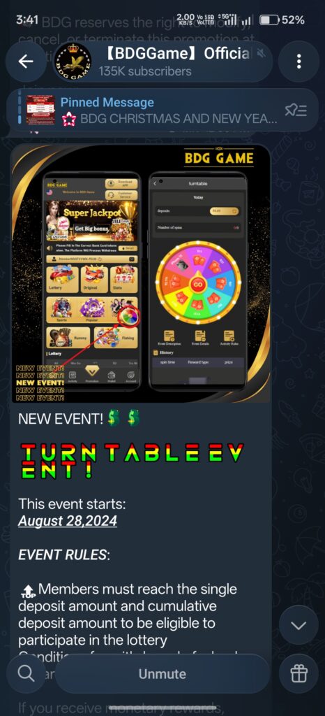 BDG Game Telegram